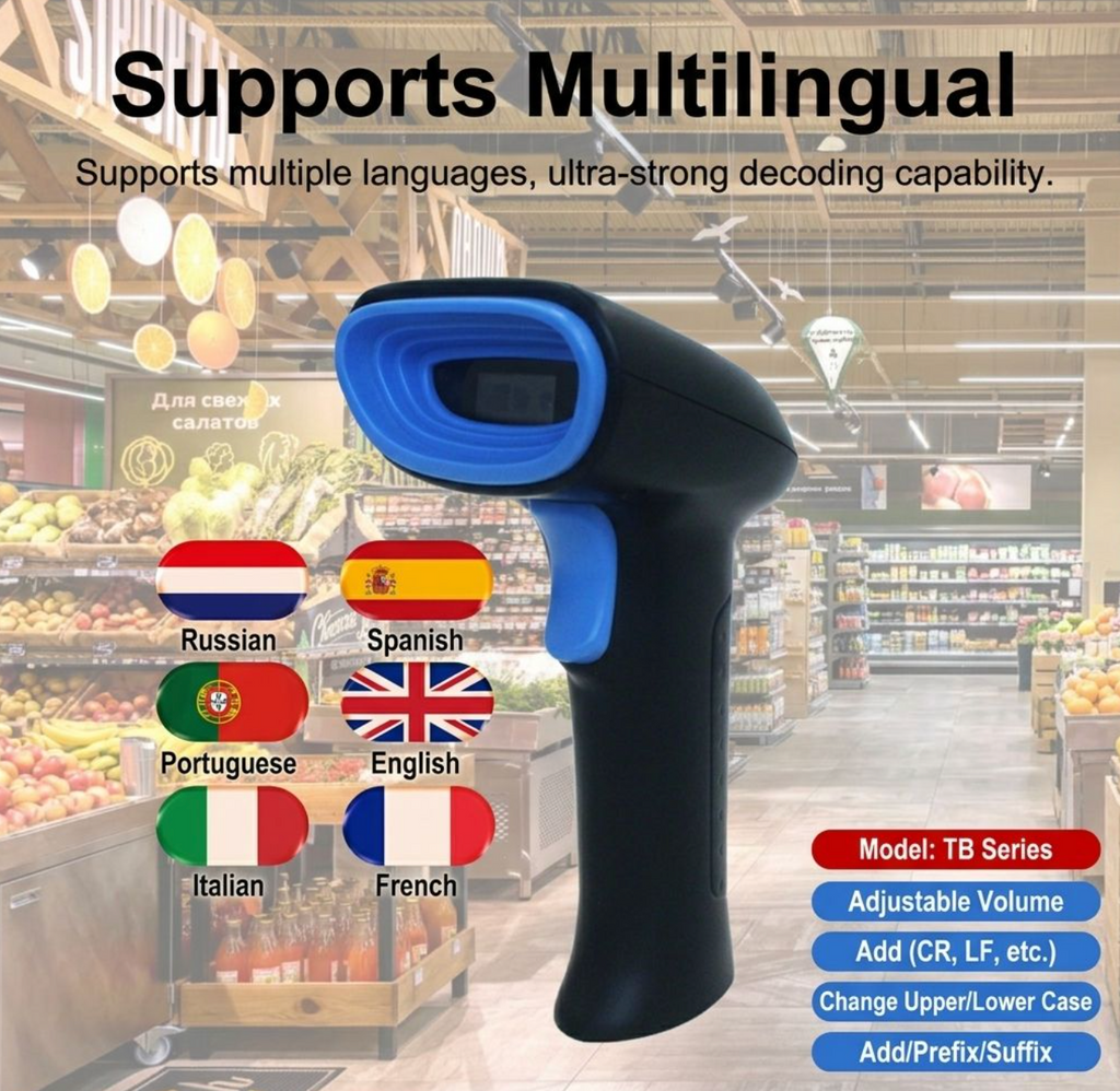 TB20BG Wireless Bluetooth 1D/2D Barcode Scanner