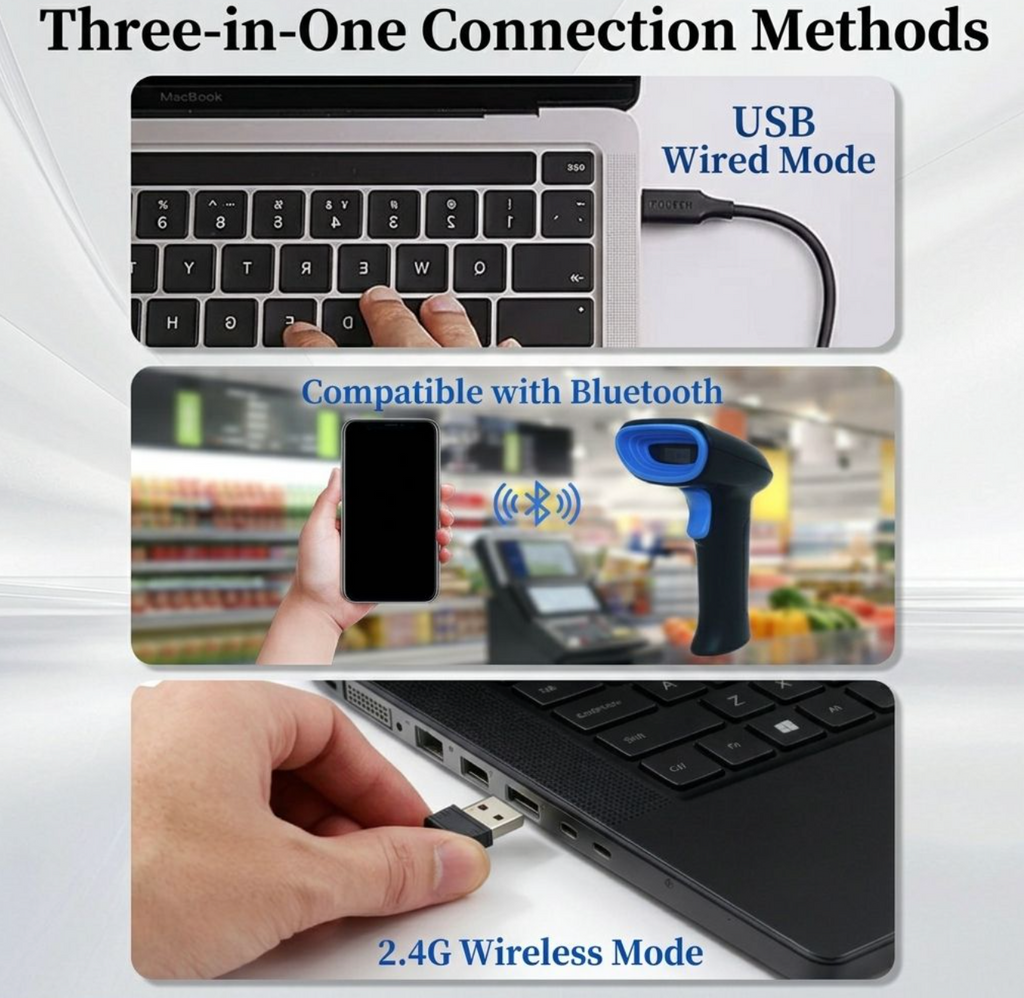 TB20BG Wireless Bluetooth 1D/2D Barcode Scanner