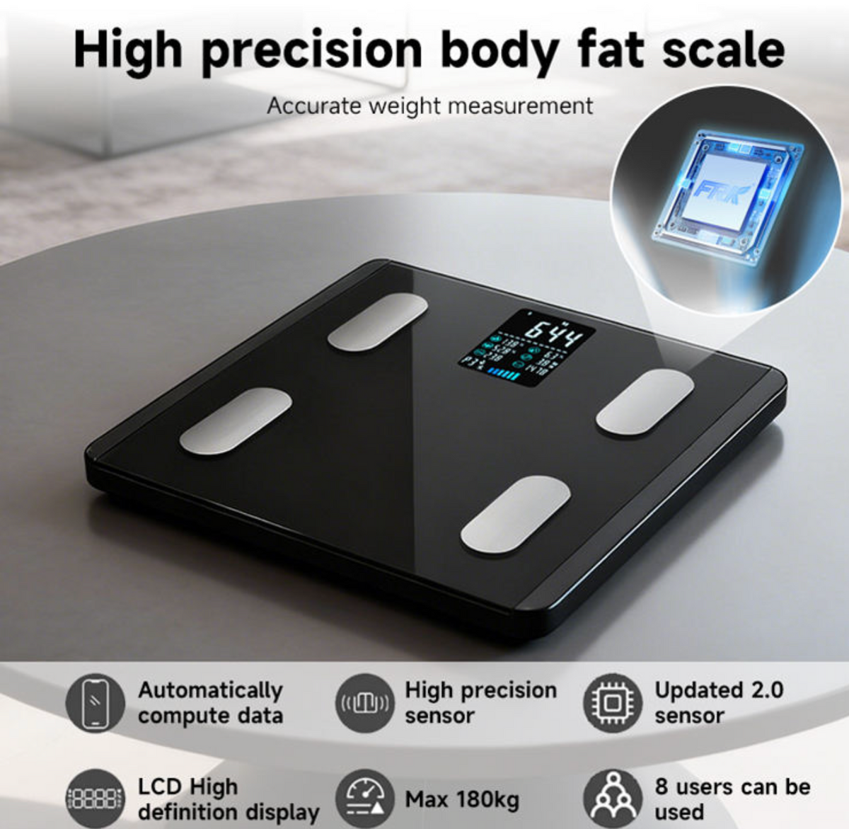 Smart Bluetooth Digital Bathroom Scale