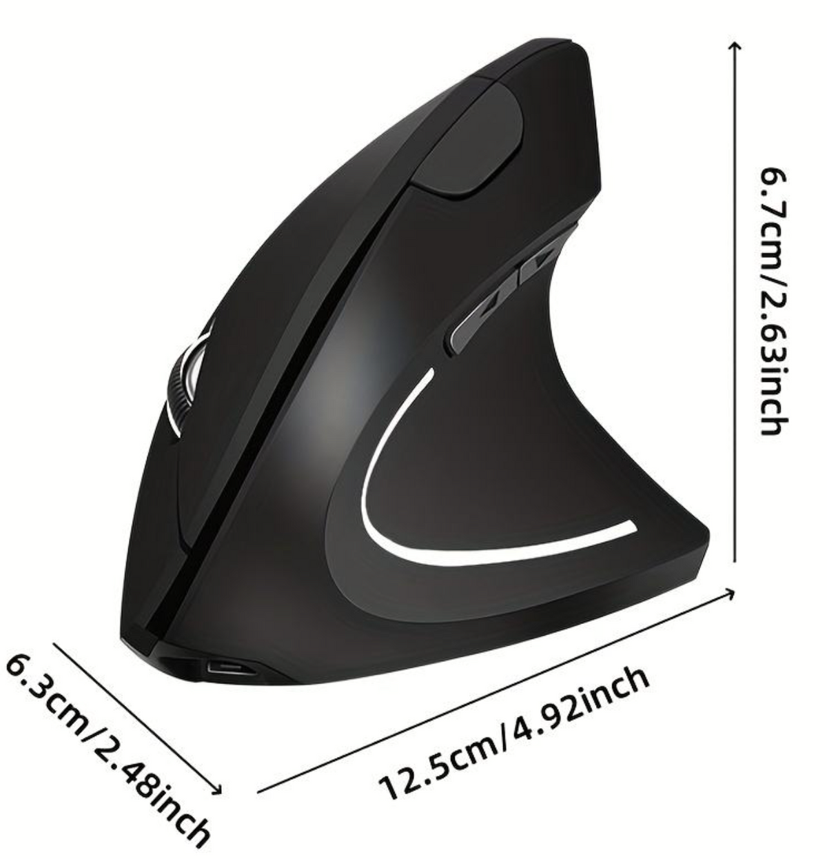 Ergonomic 2.4G Wireless Vertical Mouse – 6-Button