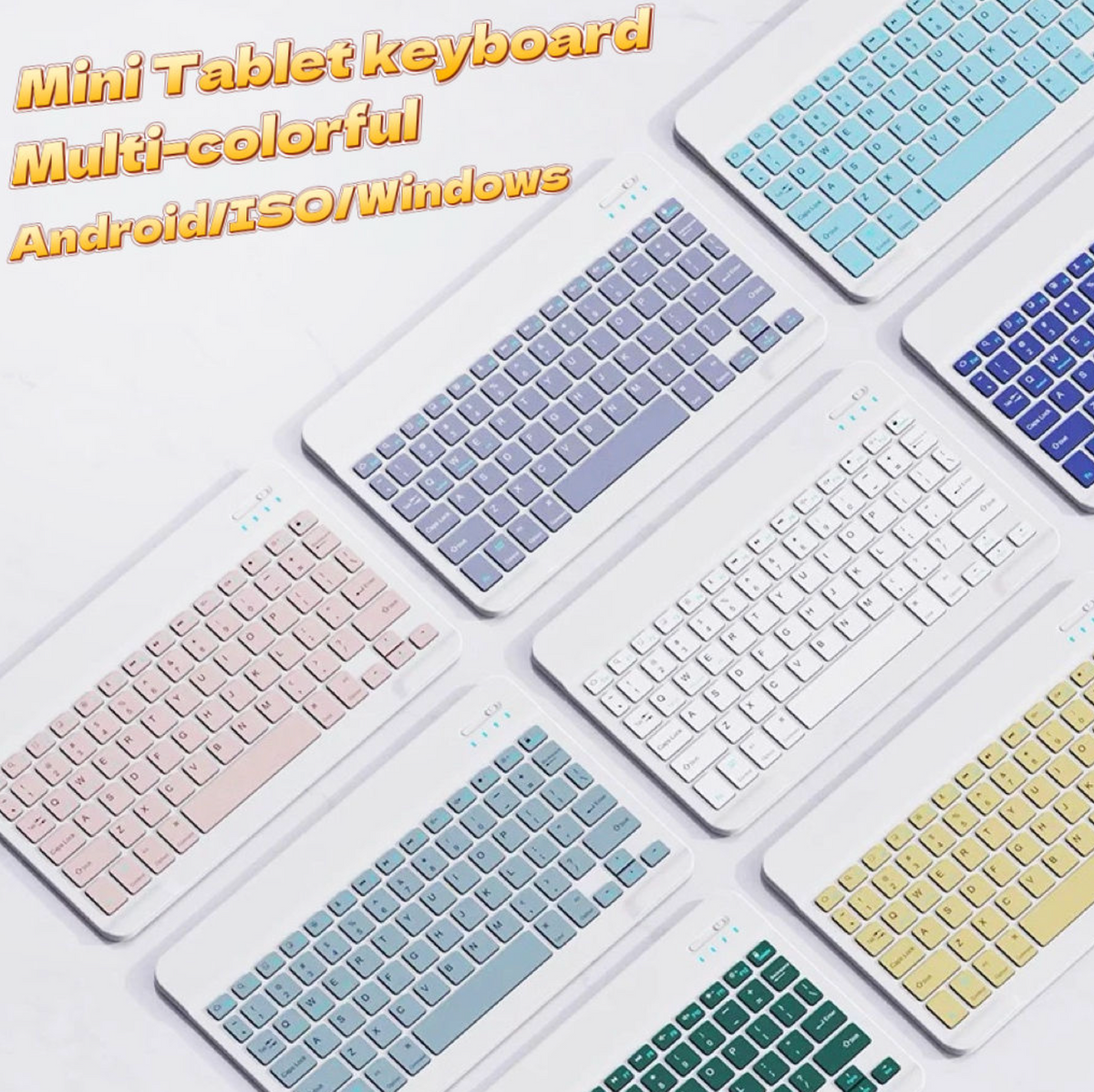 10-Inch Ultra-Slim Wireless Bluetooth Keyboard