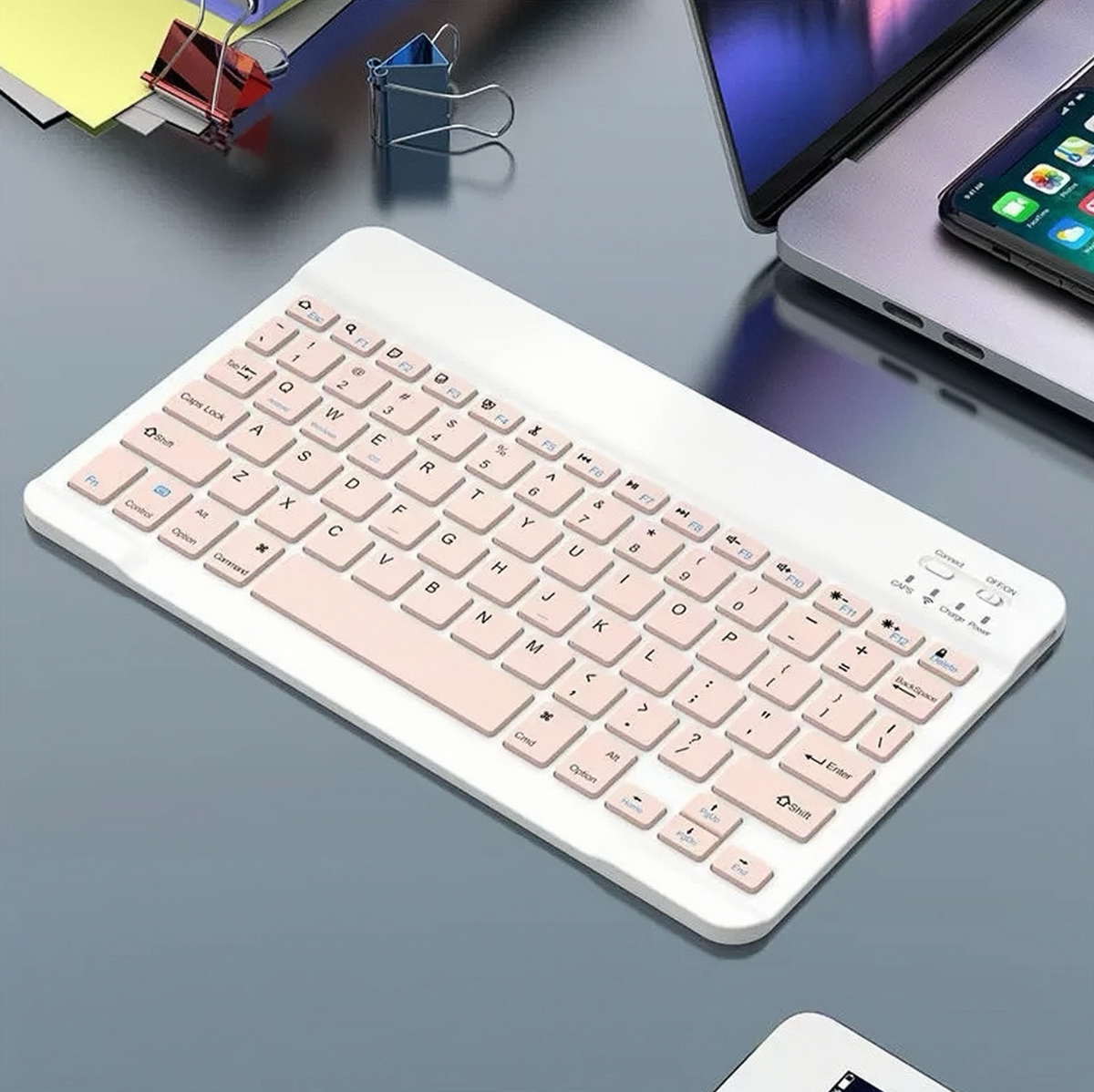 10-Inch Ultra-Slim Wireless Bluetooth Keyboard