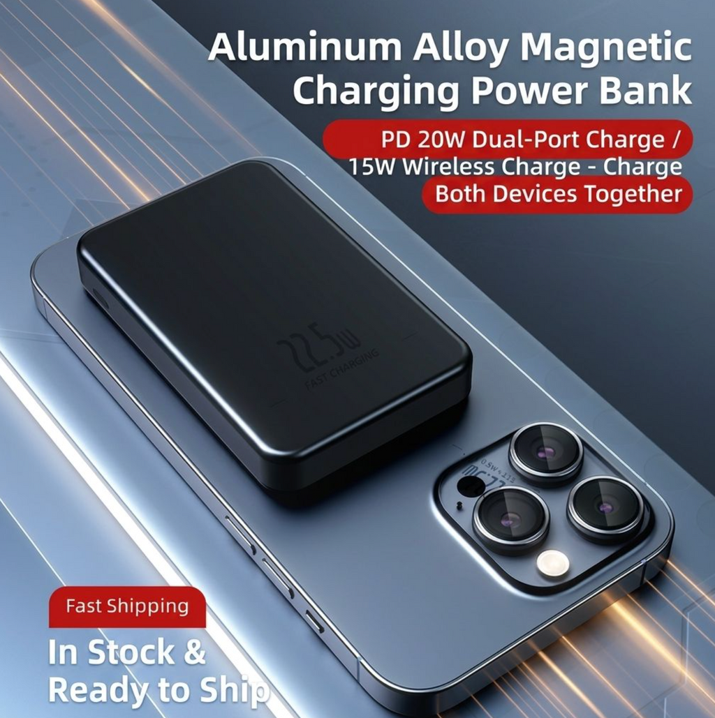 Ultra-Slim 15W Magnetic Wireless Power Bank