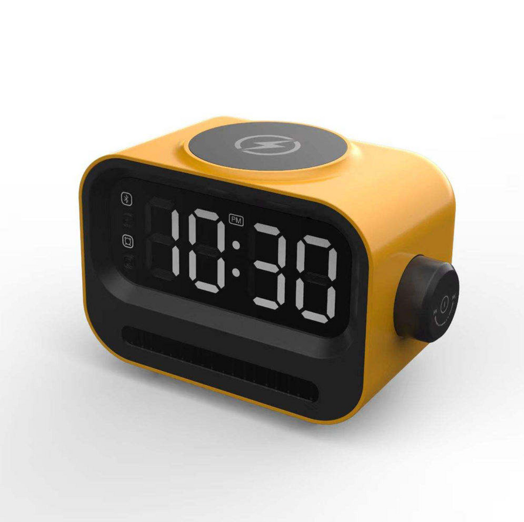 3-in-1 RGB Wireless Charging Station with Alarm Clock & Bluetooth Speaker