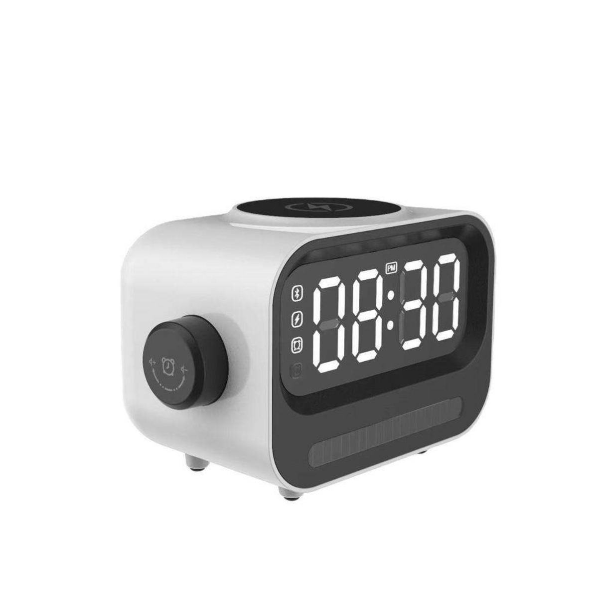 3-in-1 RGB Wireless Charging Station with Alarm Clock & Bluetooth Speaker