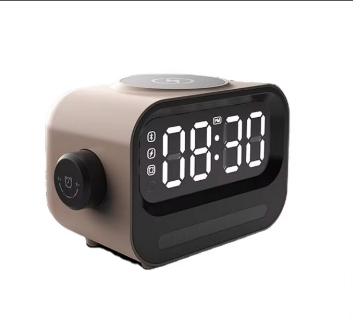 3-in-1 RGB Wireless Charging Station with Alarm Clock & Bluetooth Speaker