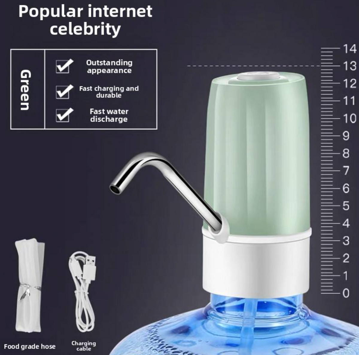 USB Rechargeable Automatic Water Dispenser Pump